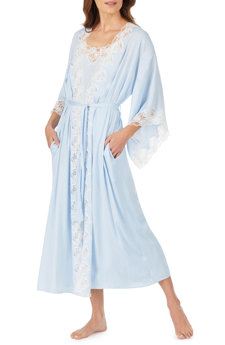 Eileen West Ballet Satin Robe, Main, color, Blue
