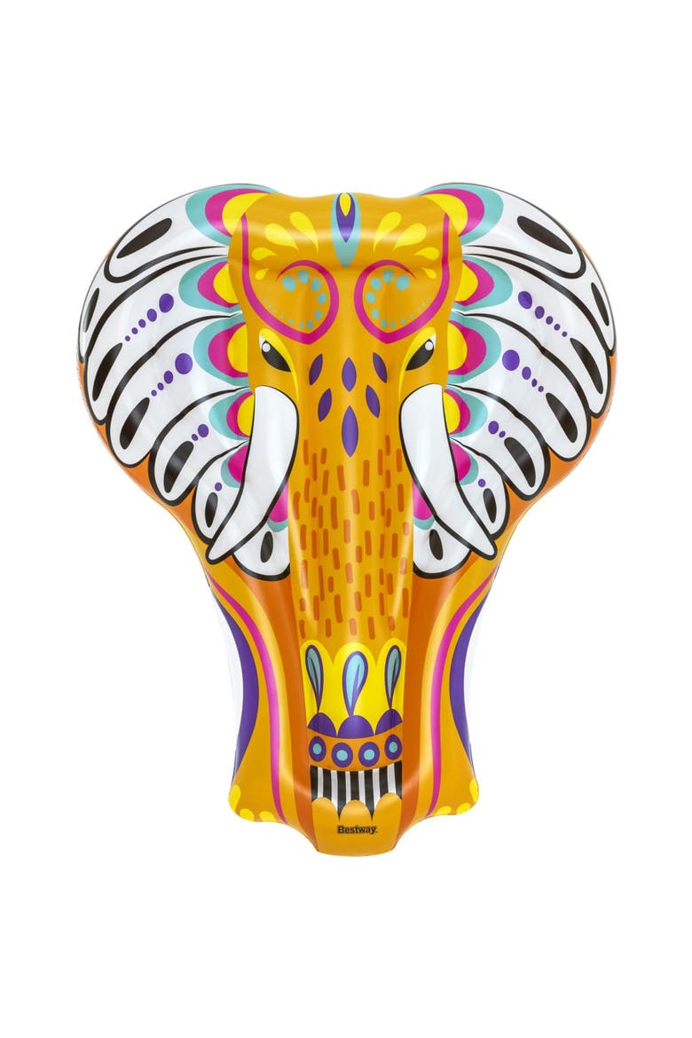 Inflatable Flirty Fiesta Elephant Pool Water Beach Float, Main, color, Multicolored