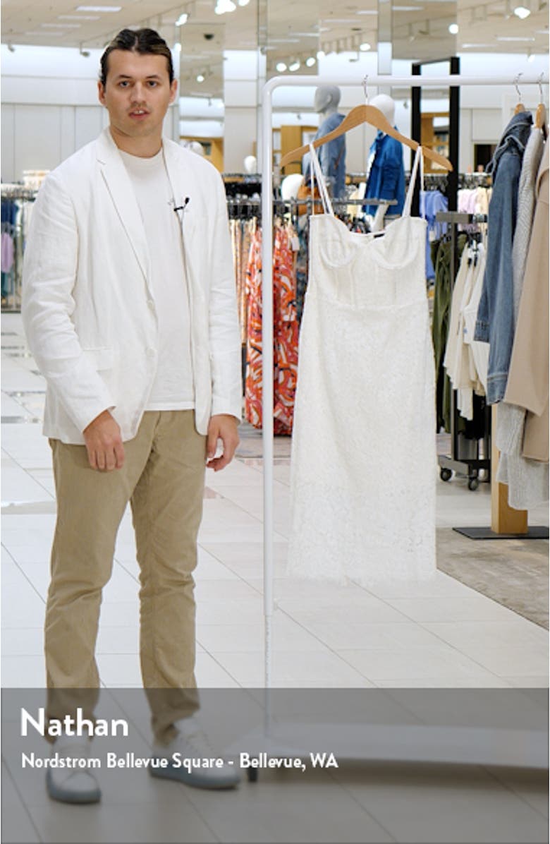 Brielle Embroidered Lace Cotton Blend Midi Dress, sales video thumbnail