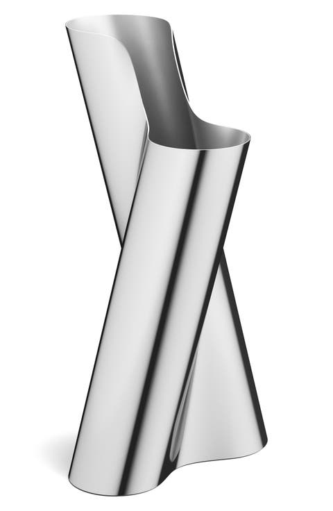 Lituus Stainless Steel Floor Vase
