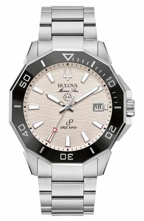 BULOVA Marine Star Precisionist Bracelet Strap Watch, 43mm