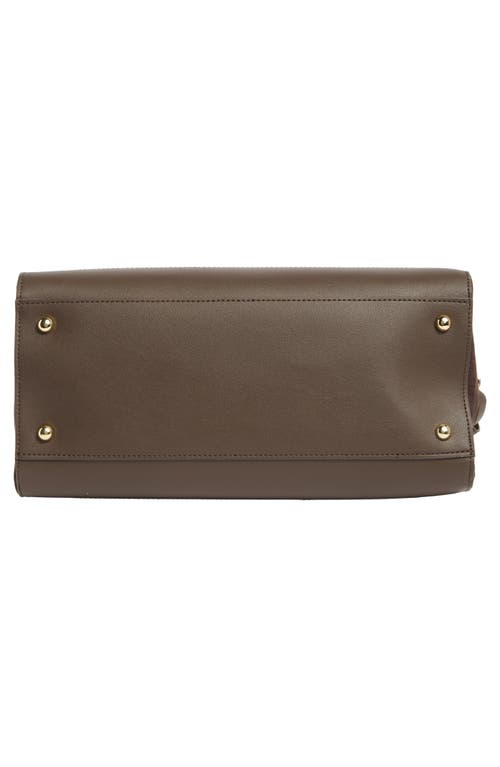 Nanette Lepore Quentin East/west Triple Section Satchel Bag In Brown