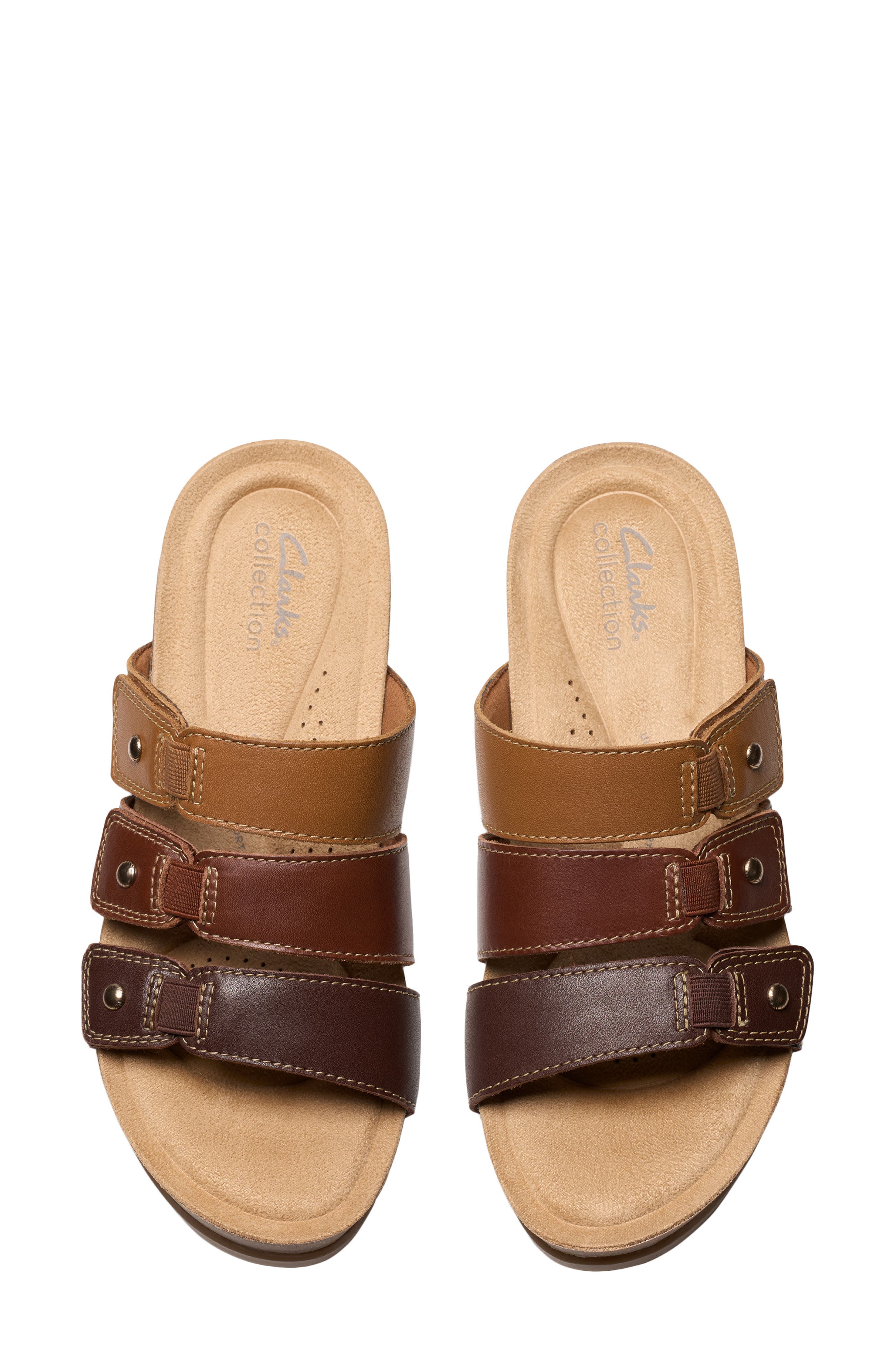 Clarks<sup>®</sup> Calenne Lily Slide Sandal, Alternate, color, Brown Multi
