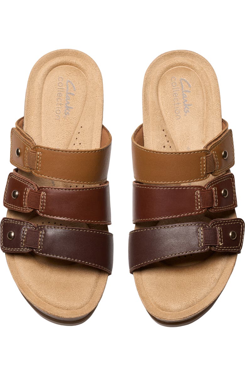 Clarks<sup>®</sup> Calenne Lily Slide Sandal, Alternate, color, Brown Multi