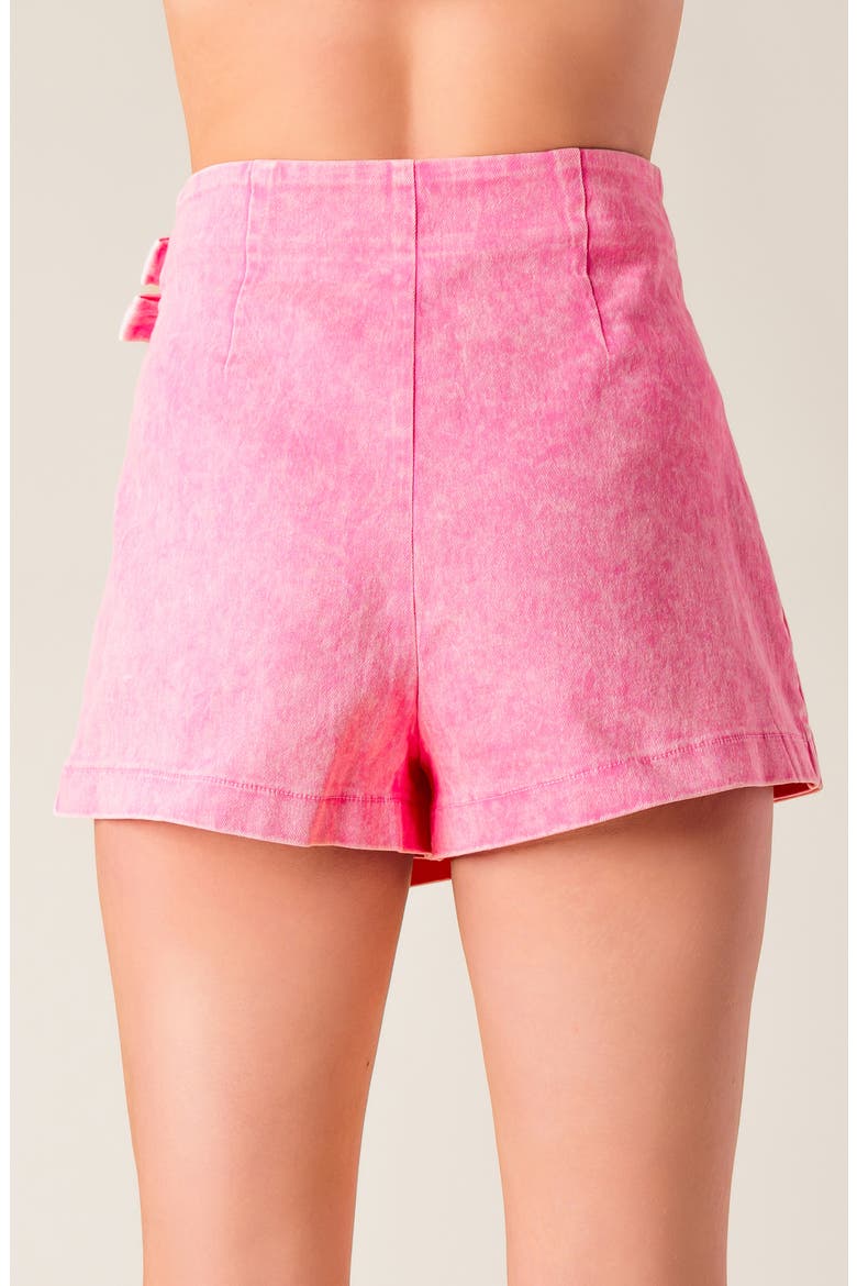 Acid Wash Double Bow Skort, Alternate, color, PINK ACID