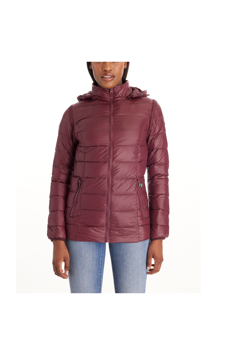 Modern Eternity Maternity Modern Eternity Lola 5-in-1 Down Maternity Jacket, Main, color, Burgundy