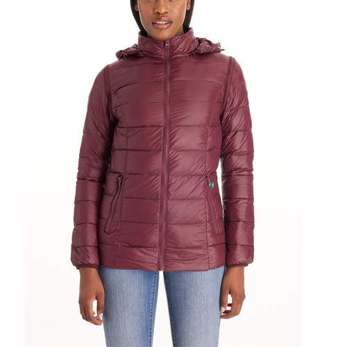 Modern Eternity Maternity Modern Eternity Lola 5-in-1 Down Maternity Jacket In Burgundy