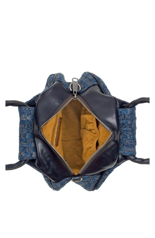 Patricia Nash Milburn Cable Knit Bucket Bag In Blue