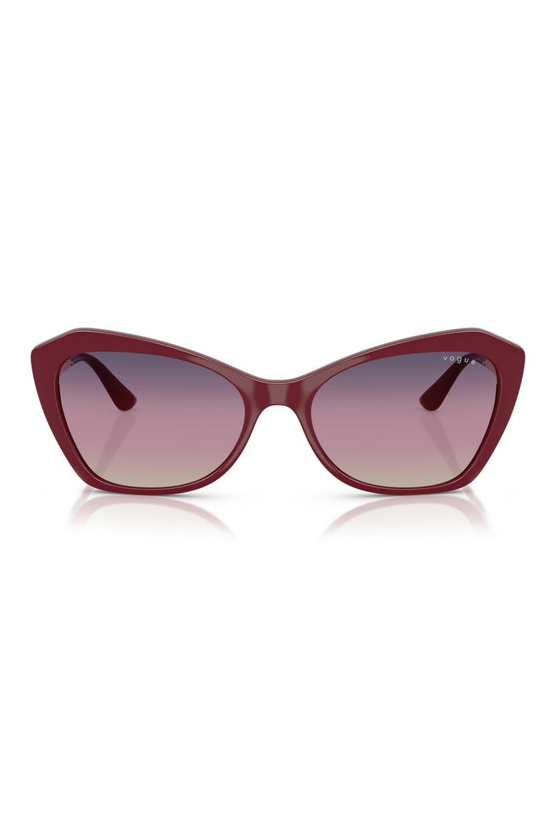 56mm Cat Eye Sunglasses, Main, color, CHERRY