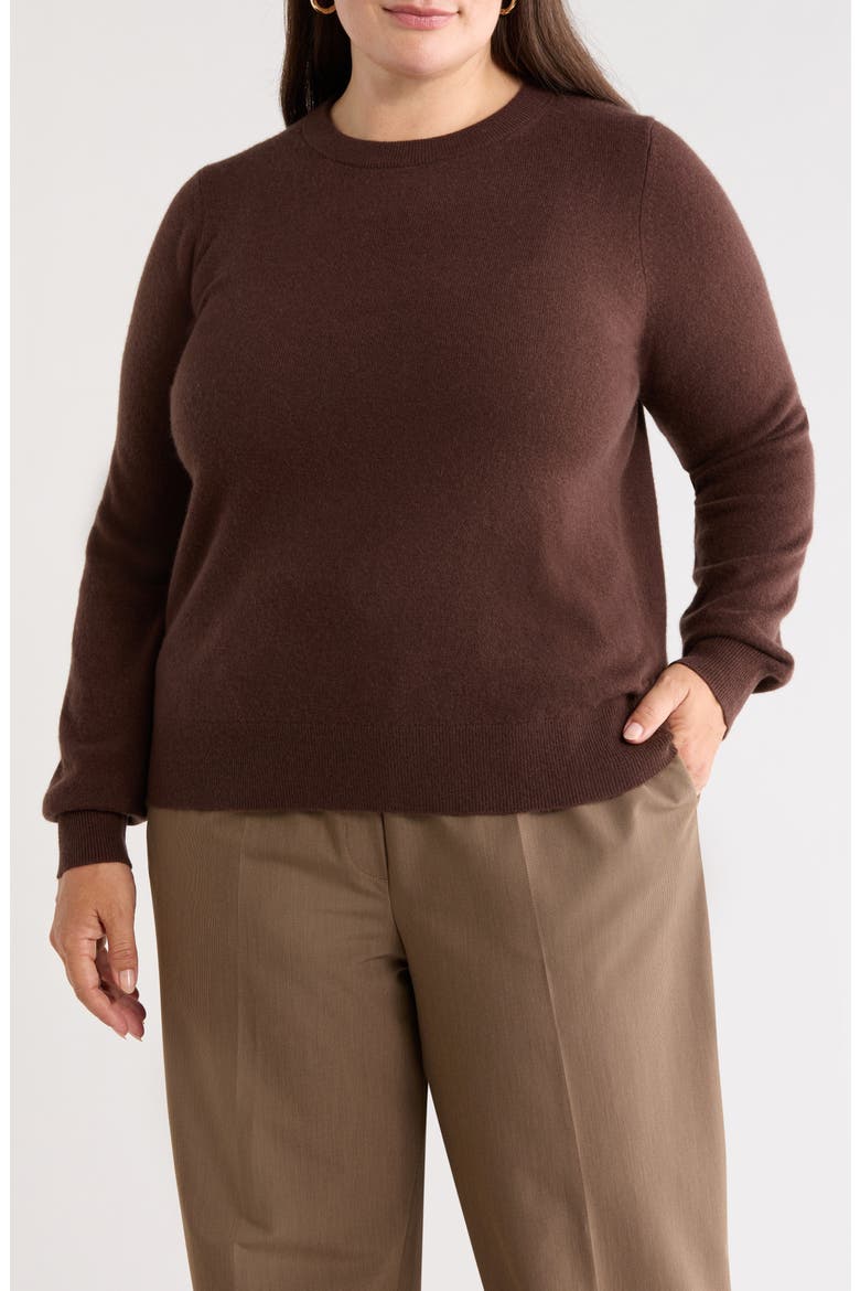 Cashmere Crewneck Sweater, Main, color, BROWN MOLE