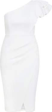 City Chic Milani One-Shoulder Cocktail Dress