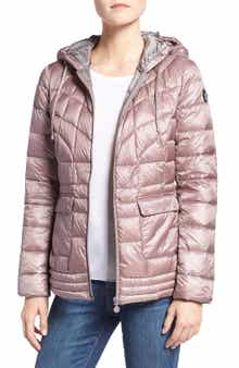 Bernardo Packable Down & PrimaLoft® Fill Hooded Jacket