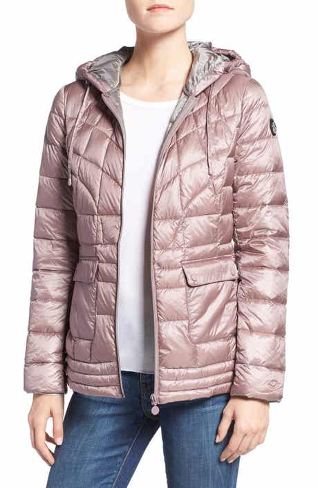 Bernardo Packable Down & PrimaLoft® Fill Hooded Jacket