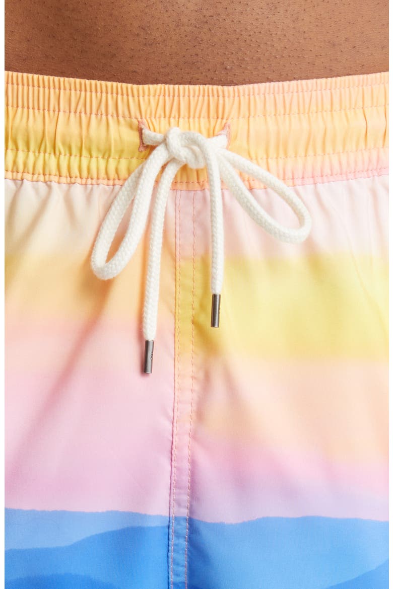 Traveler Sunset Print Swim Trunks, Alternate, color, RIDGECREST PHOTO PRINT