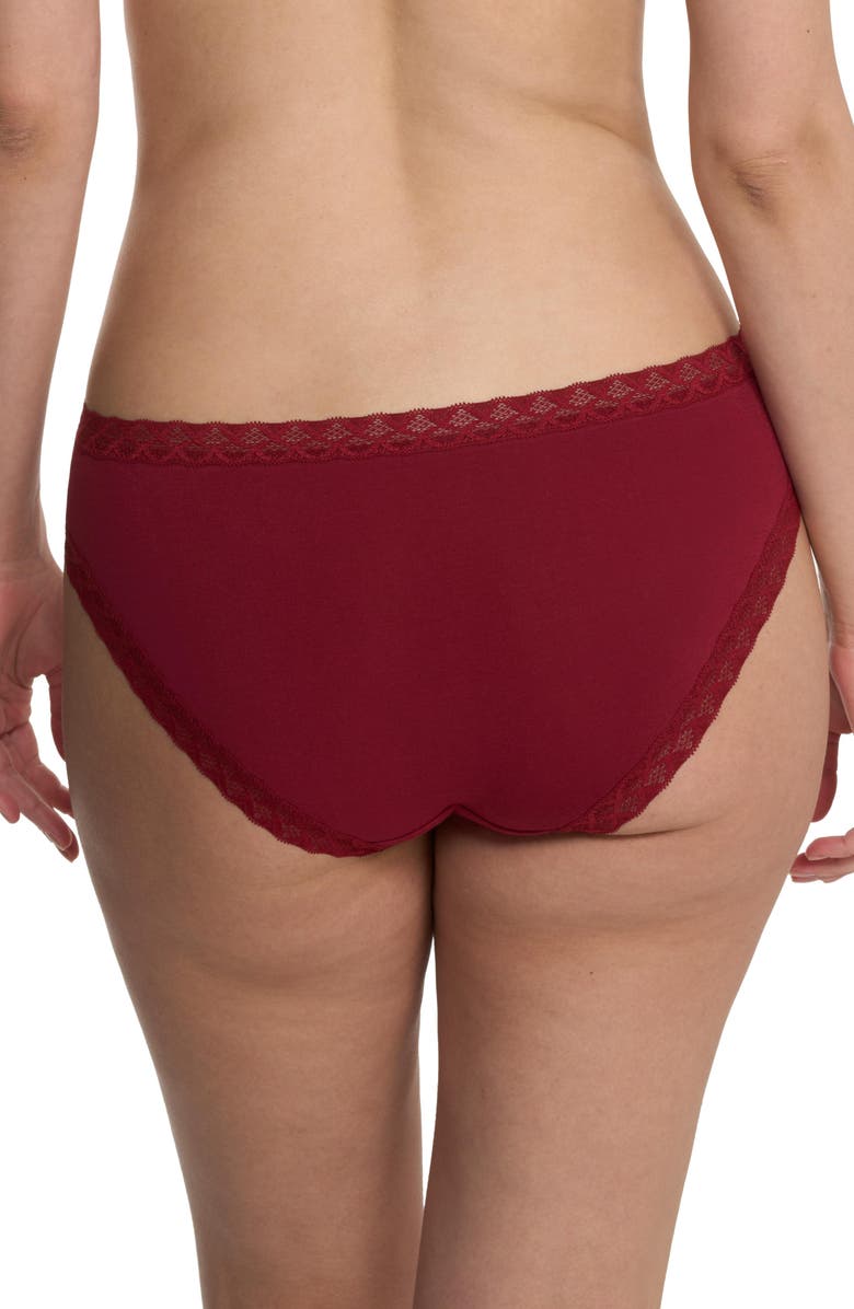 Natori Bliss Cotton Girl Brief, Alternate, color, Dk Raspberry