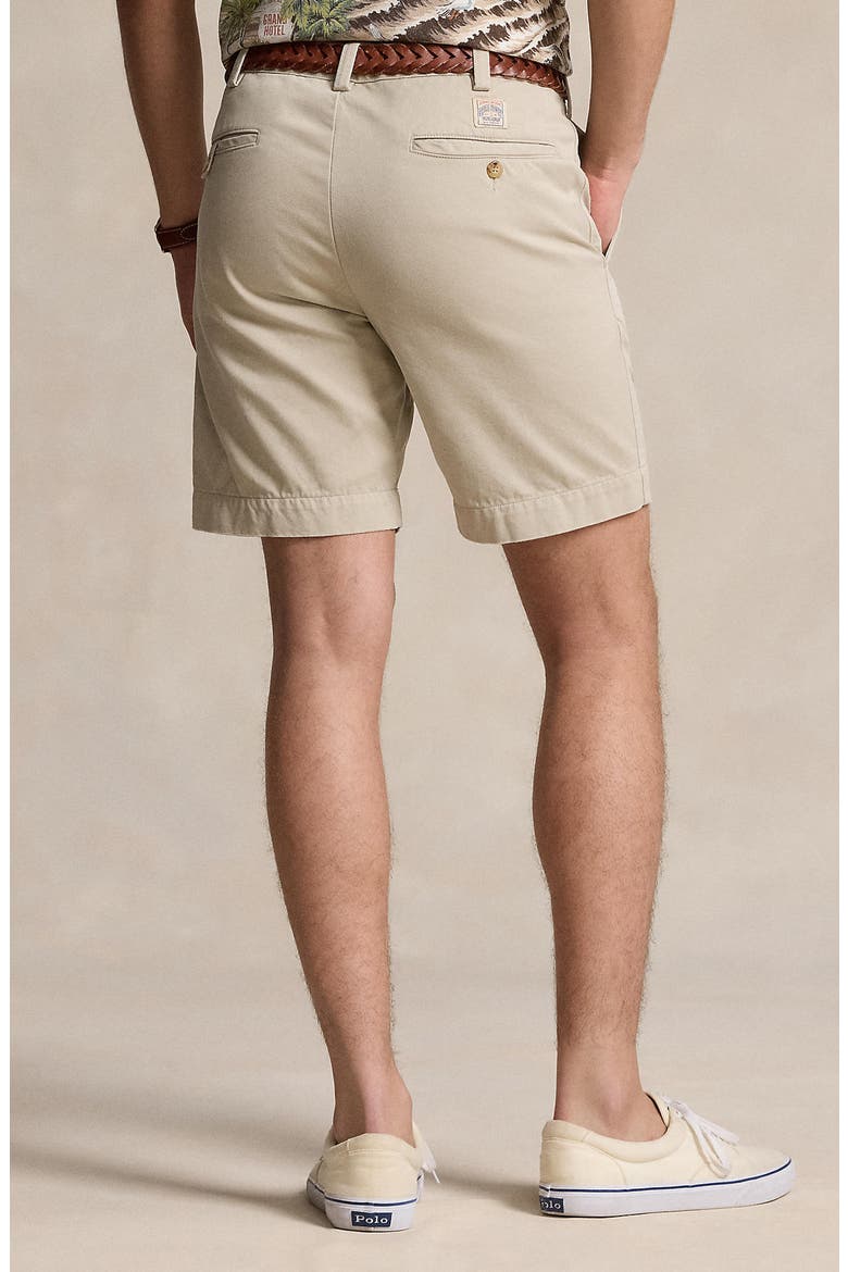 Flat Front Cotton Twill Chino Shorts, Alternate, color, CLASSIC STONE