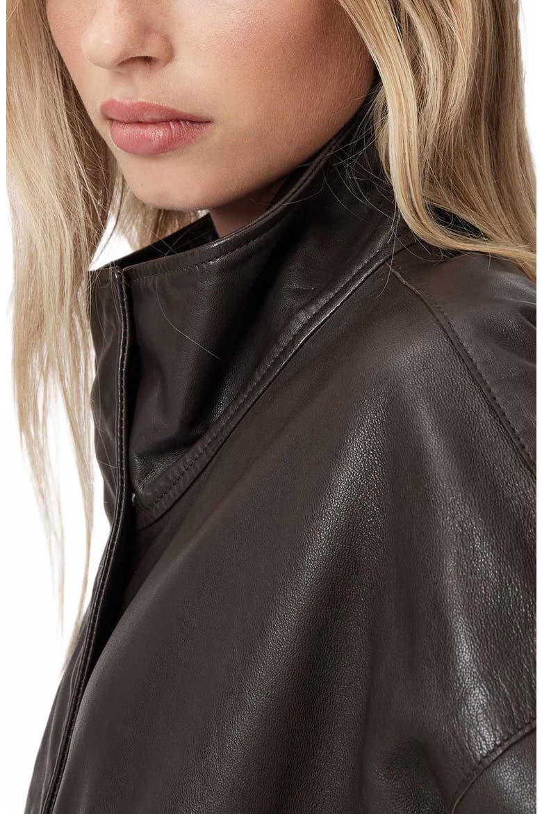 Ryder Leather Jacket, Alternate, color, BITTER BROWN