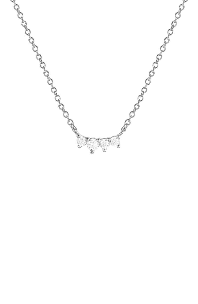 Untamed Petals Annie Crystal Necklace, Main, color, Silver