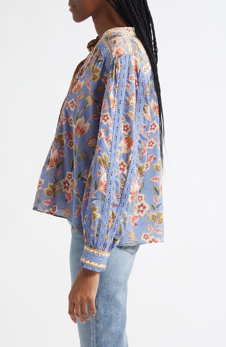FARM Rio Super Bloom Tapestry Cotton Blend Top, Alternate, color,