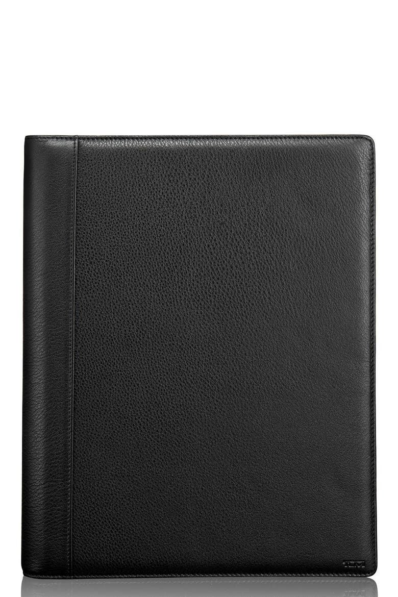 Leather Letter Pad, Main, color, BLACK TEXTURED