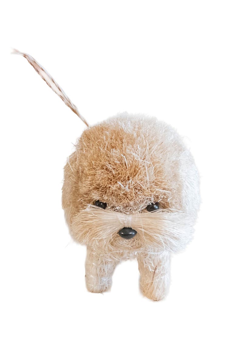 Poodle Handwoven Ornament, Alternate, color, WHITE
