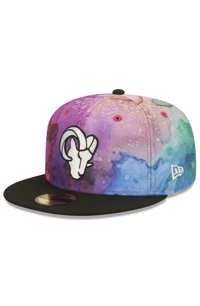 New Era Men's New Era Pink/Black Los Angeles Rams 2022 NFL Crucial Catch 59FIFTY Fitted Hat, Alternate, color, 