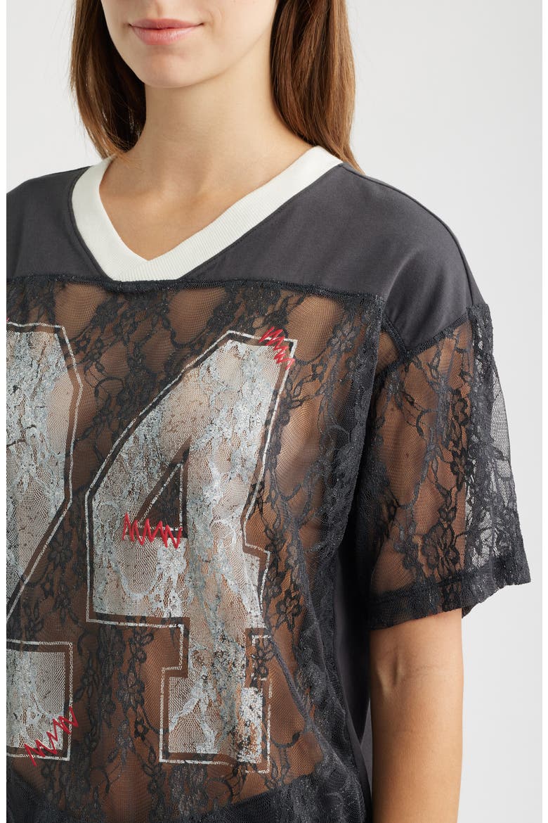 Graphic Lace Football T-Shirt, Alternate, color, PHANTOM