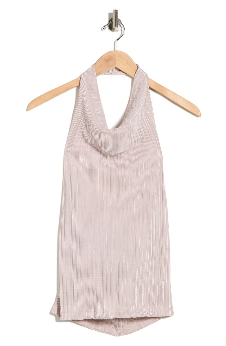 Renee C Plisse Halter Top, Alternate, color, Beige
