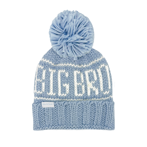 Bits & Bows Big Bro Bobble Hat in Blue  product