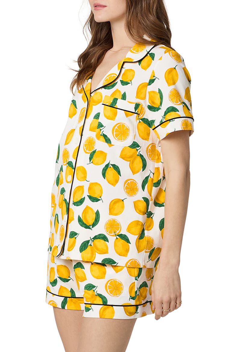 Print Stretch Jersey Short Pajamas, Alternate, color, MAIN SQUEEZE