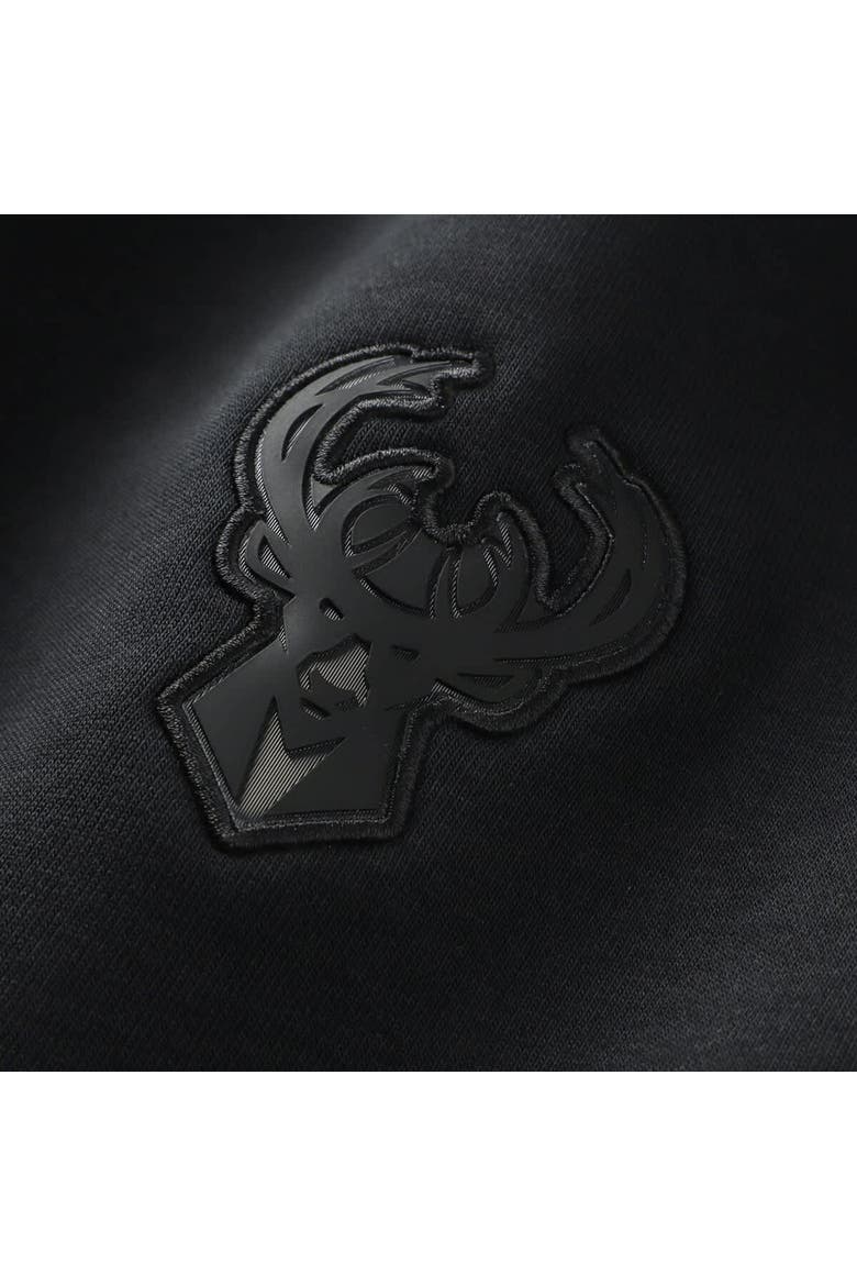 Men's Nike  Black Milwaukee Bucks Authentic Standard Issue Travel Dri-FIT Sweatshirt, Alternate, color, Black
