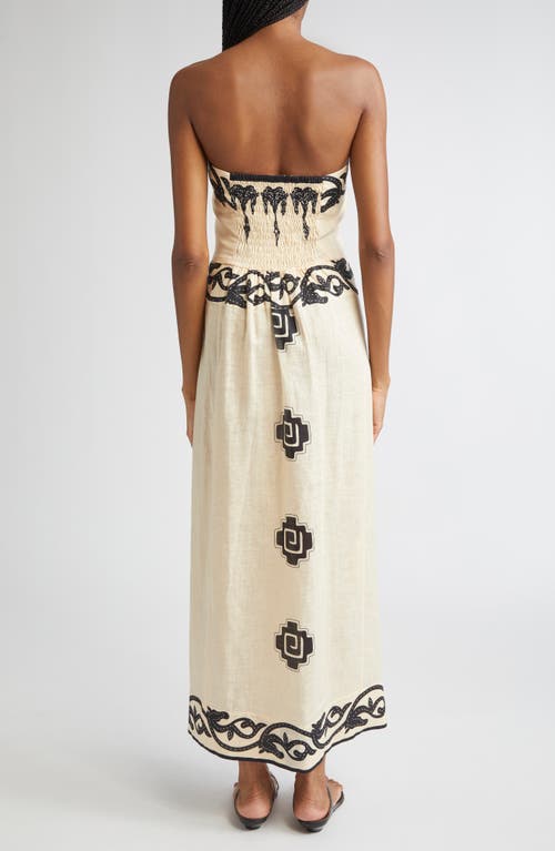 Johanna Ortiz Ancient Midi Dress - Women's - Viscose/linen/flax In Neutral