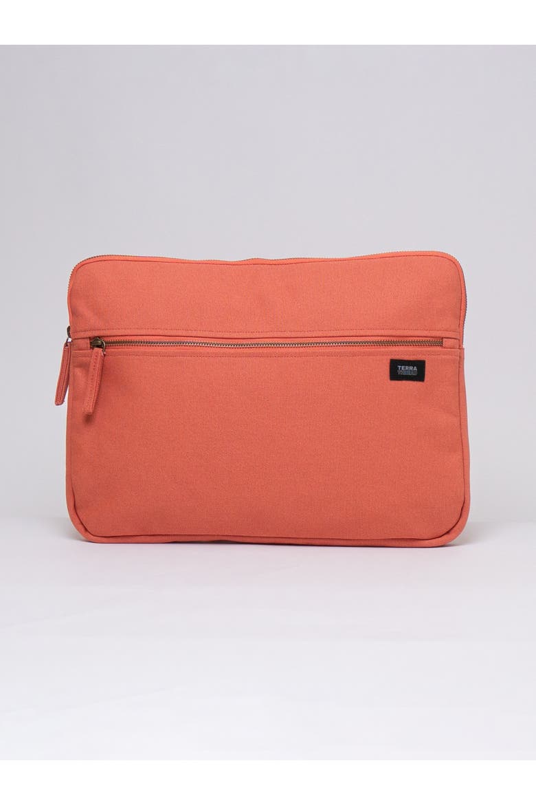 15.6-Inch Organic Cotton Laptop Sleeve, Main, color, Burnt Orange