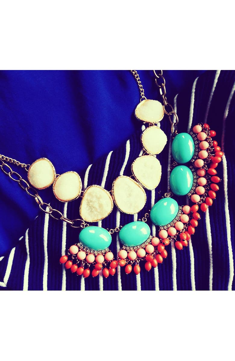 Stephan & Co. Glitter Stone Necklace, Alternate, color,