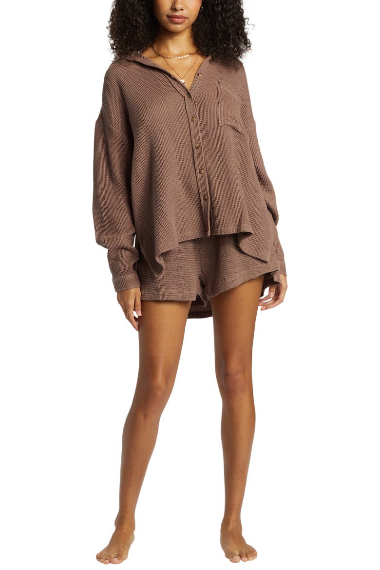 Odyssey Waffle Knit Oversize Shacket, Alternate, color, KONA