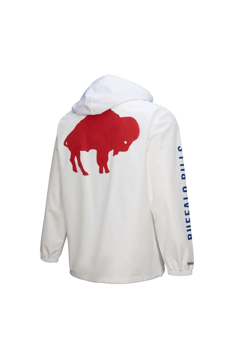 Mitchell & Ness Men's Mitchell & Ness  White Buffalo Bills Vintage Logo Coaches Full-Snap Hoodie Jacket, Alternate, color, 