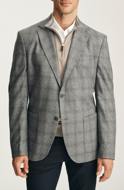 Matteo Checked Wool Blend Sport Coat
