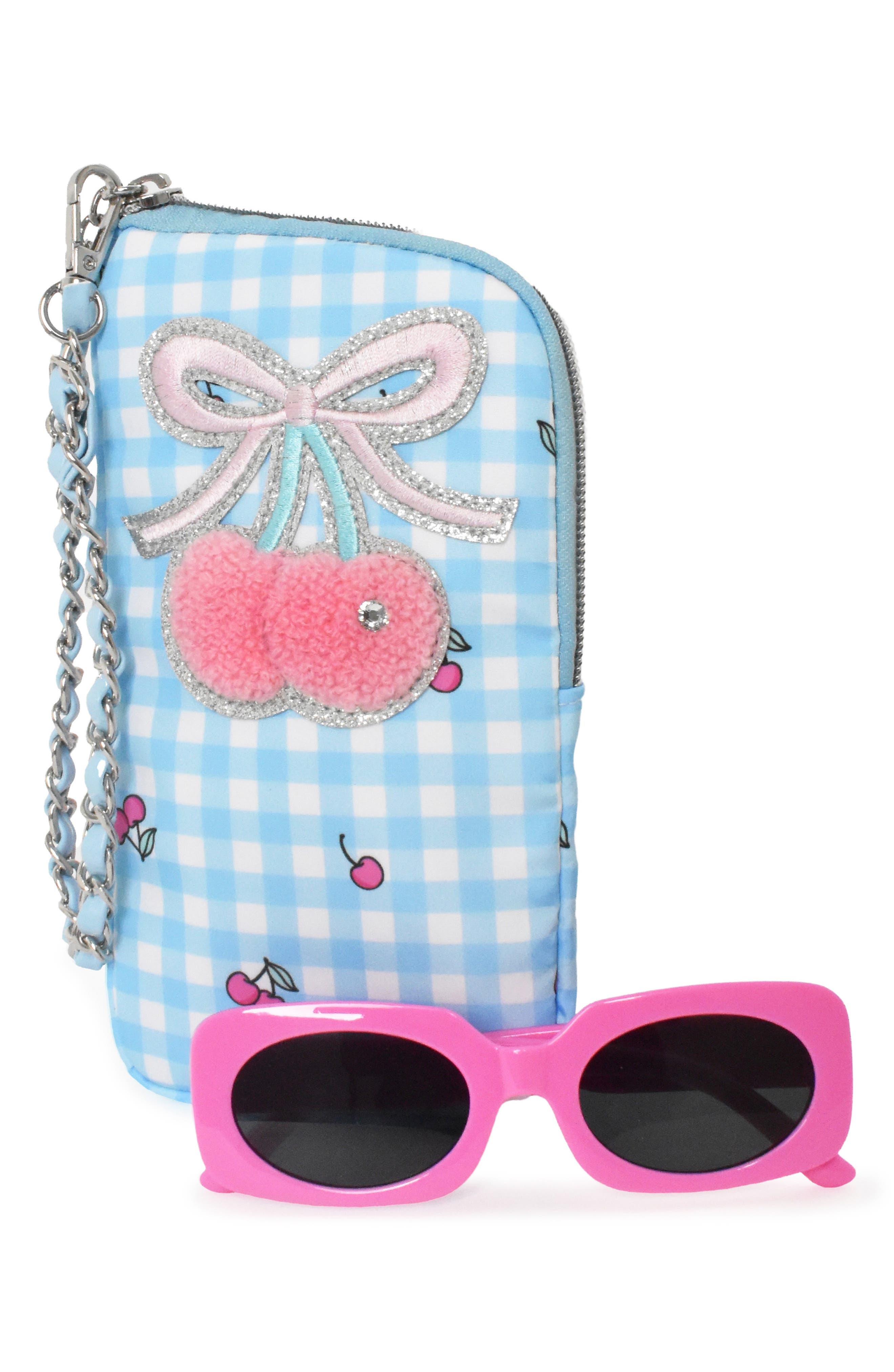 OMG Accessories Kids' Sunglasses with cherry Check Case