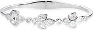 Nadri Sweetpea Cubic Zirconia Hinged Bangle Bracelet