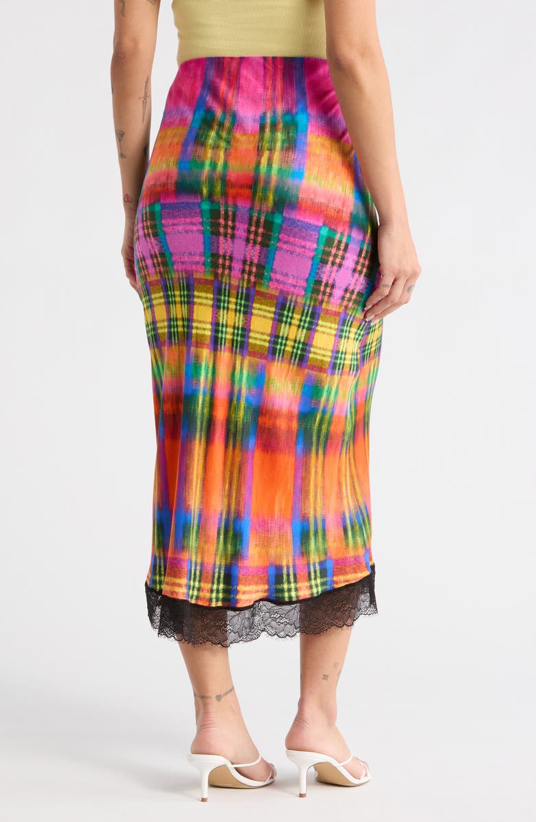 Desigual Lace Trim Maxi Skirt, Alternate, color, Orange