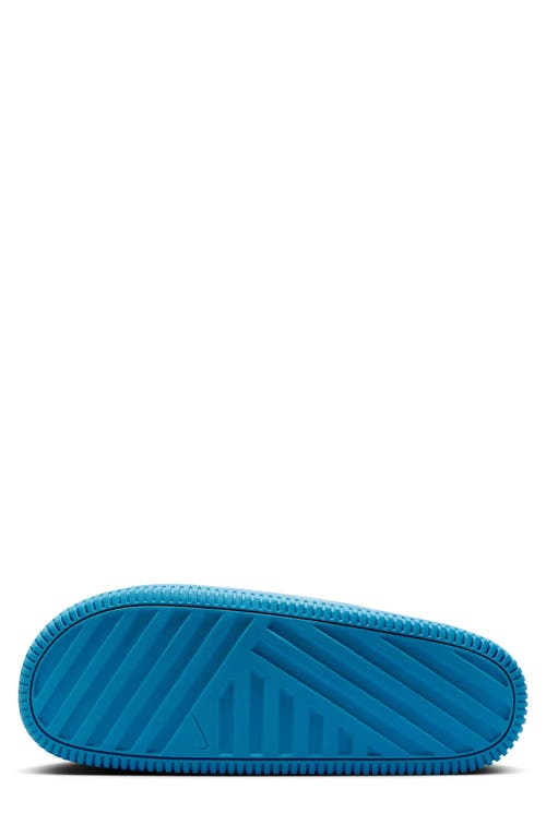 Nike Calm Printed Sport Slide In Coast/signal Blue