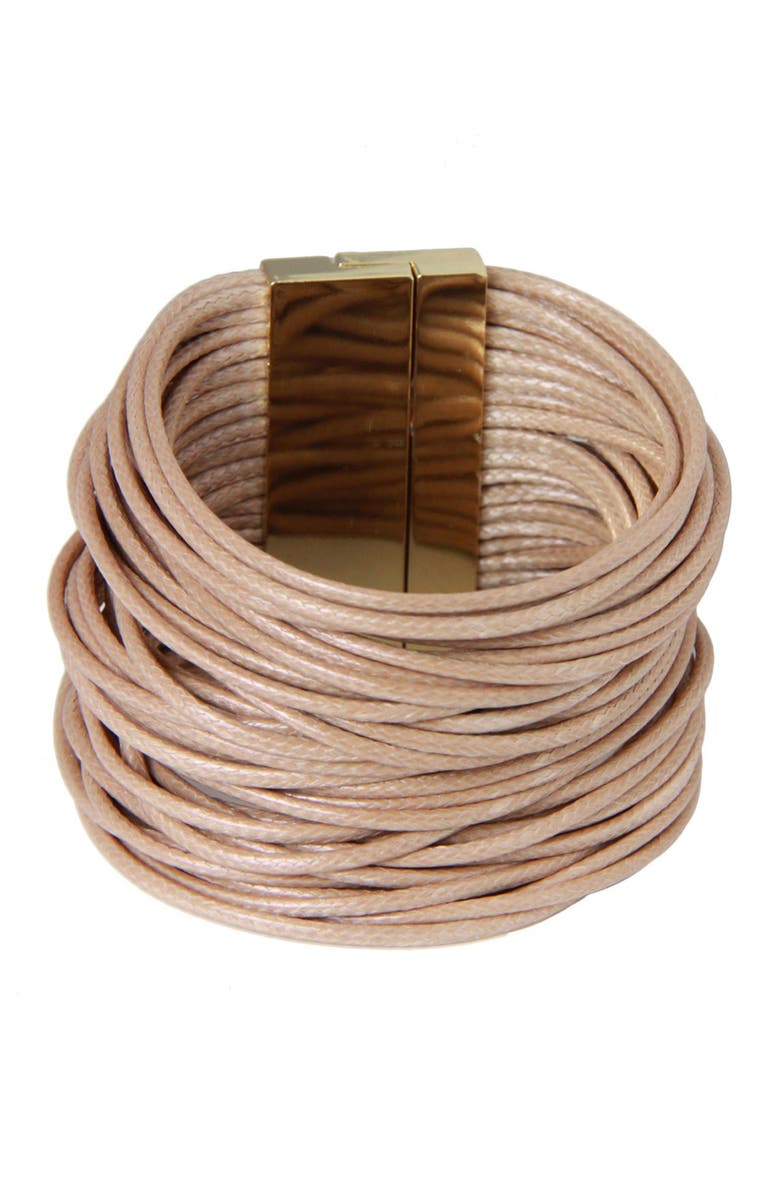 SAACHI Nude Multi-Cord Bracelet, Main, color, Nude