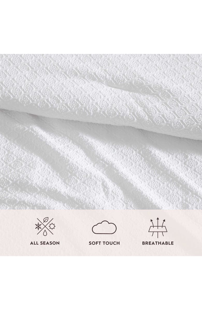 Laura Ashley Margaret Comforter & Sham 3-Piece Set, Alternate, color, White