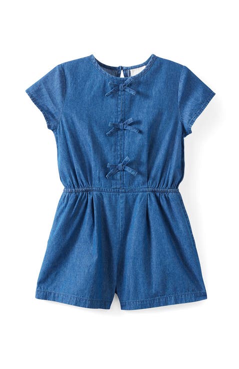 Kid's Woven Bow Playsuit