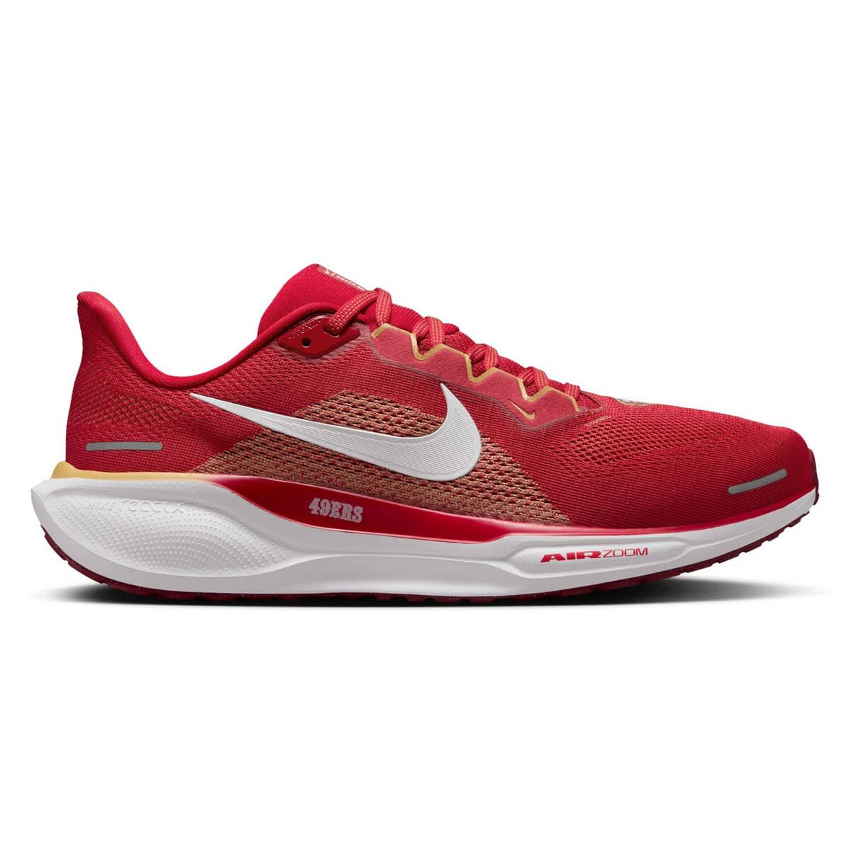 Nike Unisex Nike Red San Francisco 49ers Zoom Pegasus 41 Running Shoes, Alternate, color, Red