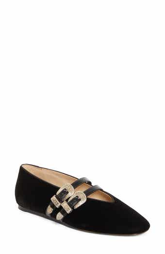 Claudia Western Buckle Ballet Flat