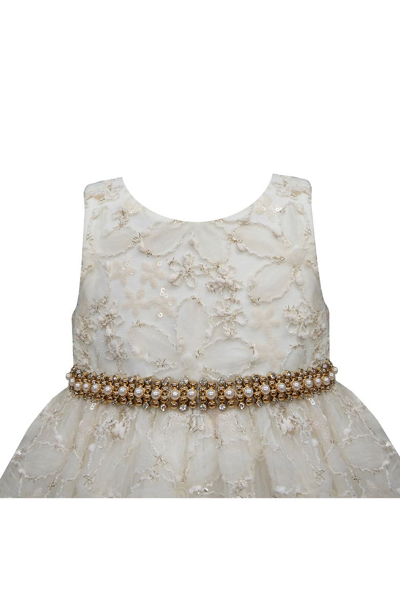 AMERICAN PRINCESS Candlelight Floral Lace Dress & Bloomers, Alternate, color, Candlelight