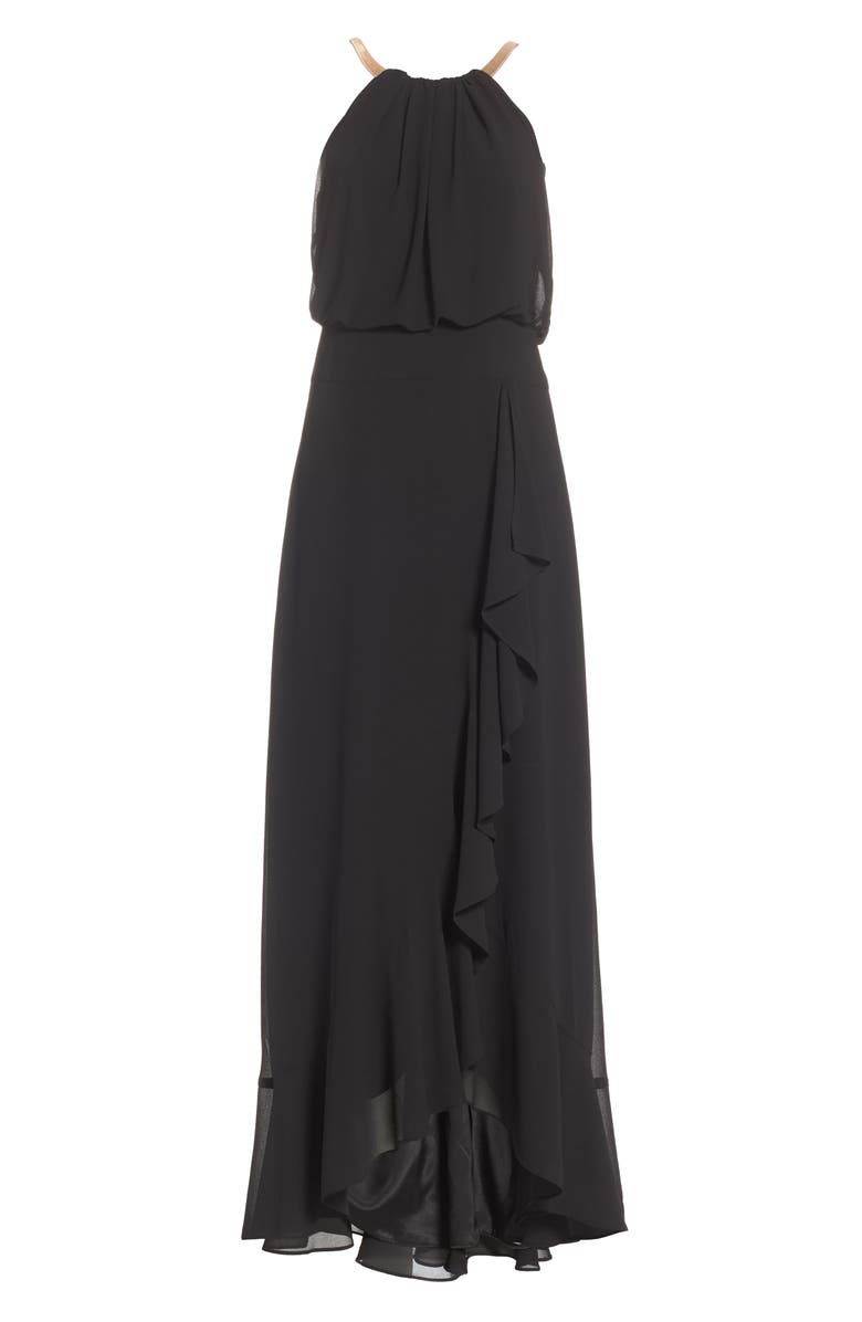 Eliza J Chiffon Ruffle Gown, Alternate, color,