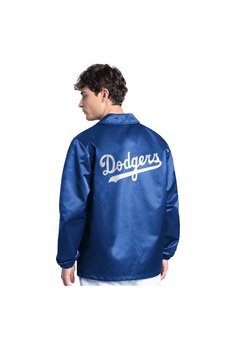 STARTER Men's Starter  Royal Los Angeles Dodgers Cooperstown Collection Point Man Full-Snap Coaches Jacket, Alternate, color, 