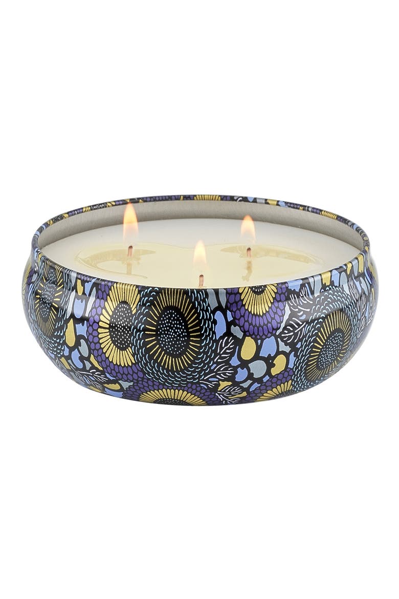 Apple Blue Clover Three-Wick Tin Candle, Alternate, color, APPLE BLUE CLOVER